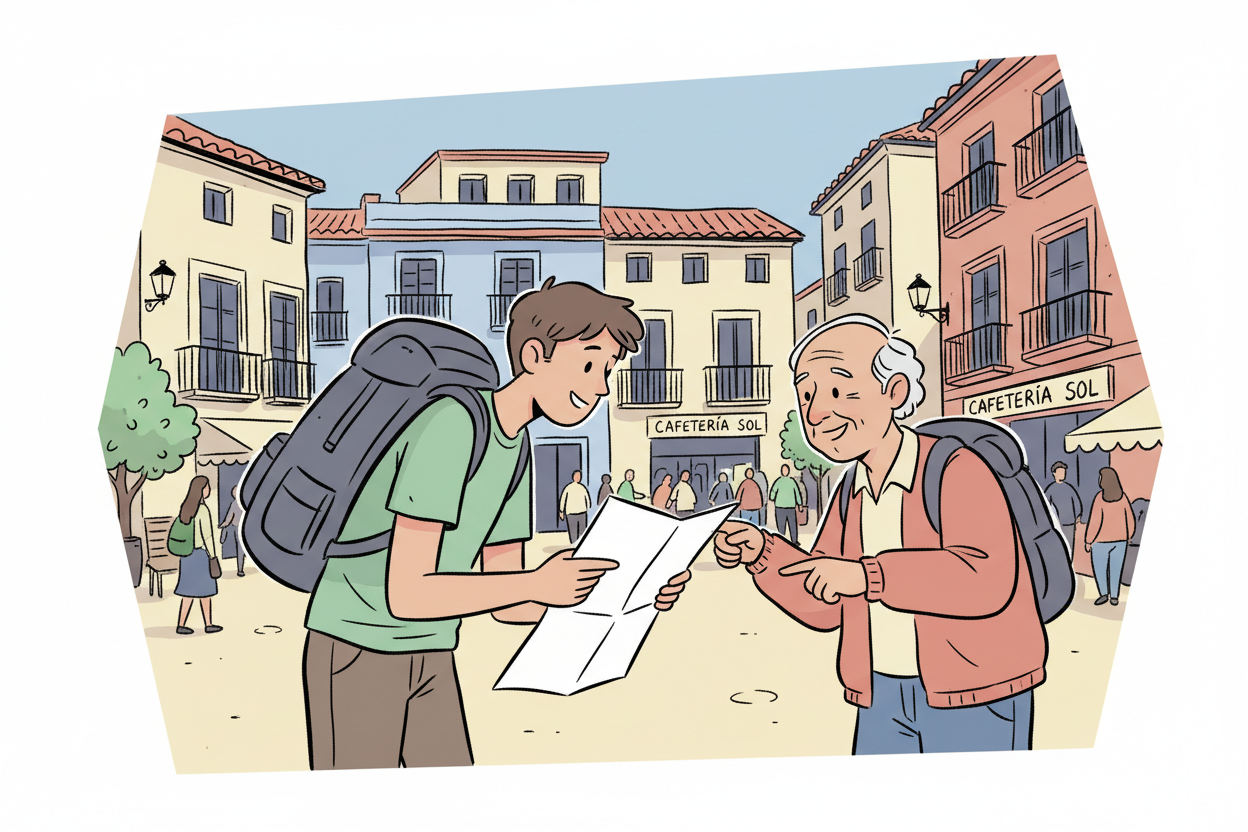 Portada de Ask for directions in Spanish